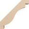 Ekena Millwork 3-inch W x 16-inch D x 16-inch H Copenhagen Rough Cedar Woodgrain TimberThane Knee Brace, Primed BRCUR03X16X16CHGRCPR - alternate 6